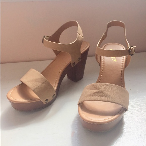 Tan Wedge Heels - Picture 3 of 3